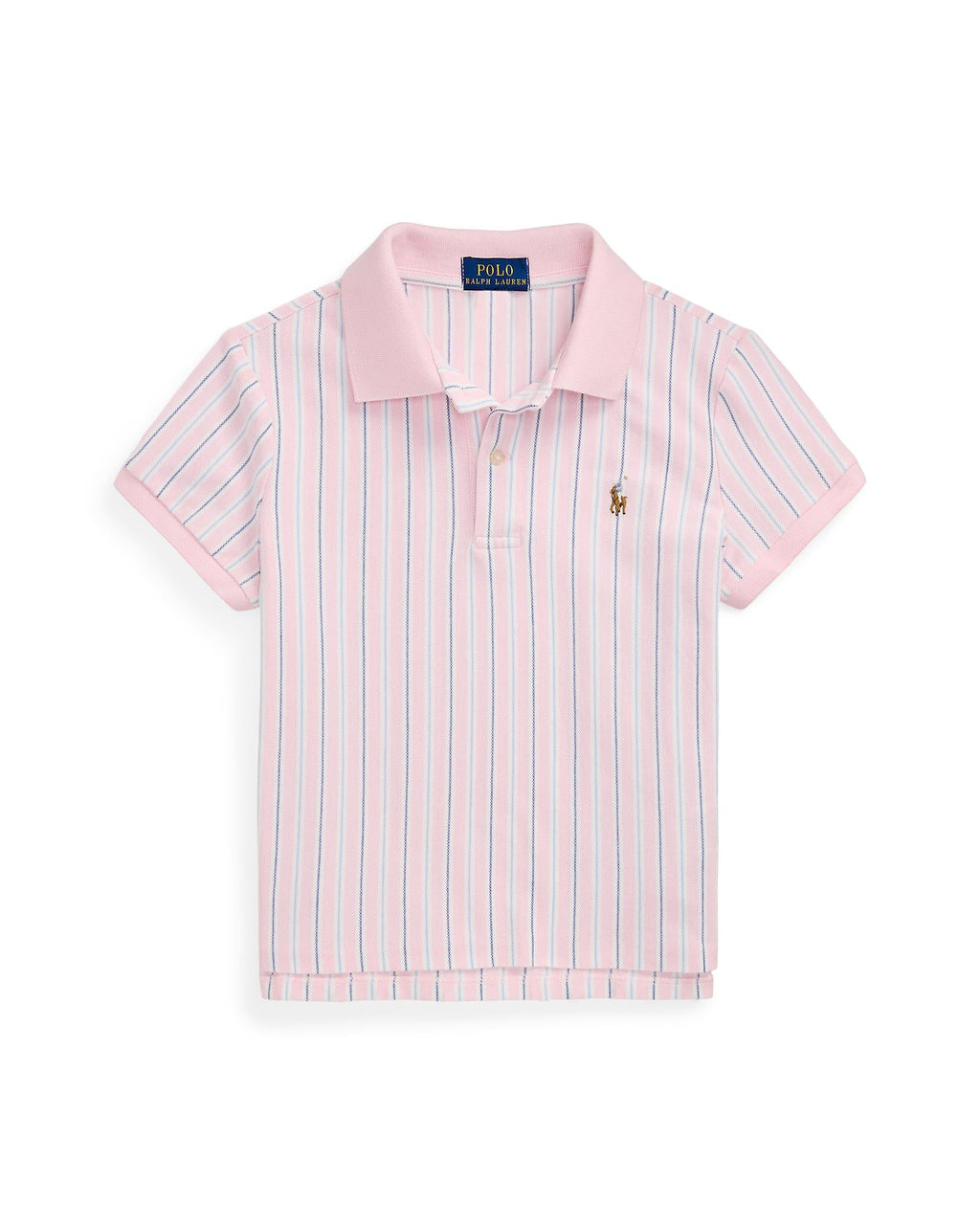 Ralph Lauren Girls Striped Oxford Mesh Boxy Polo Shirt - NorthGirls