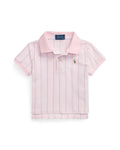 Ralph Lauren Mini Girls Striped Oxford Mesh Boxy Polo Shirt - NorthGirls