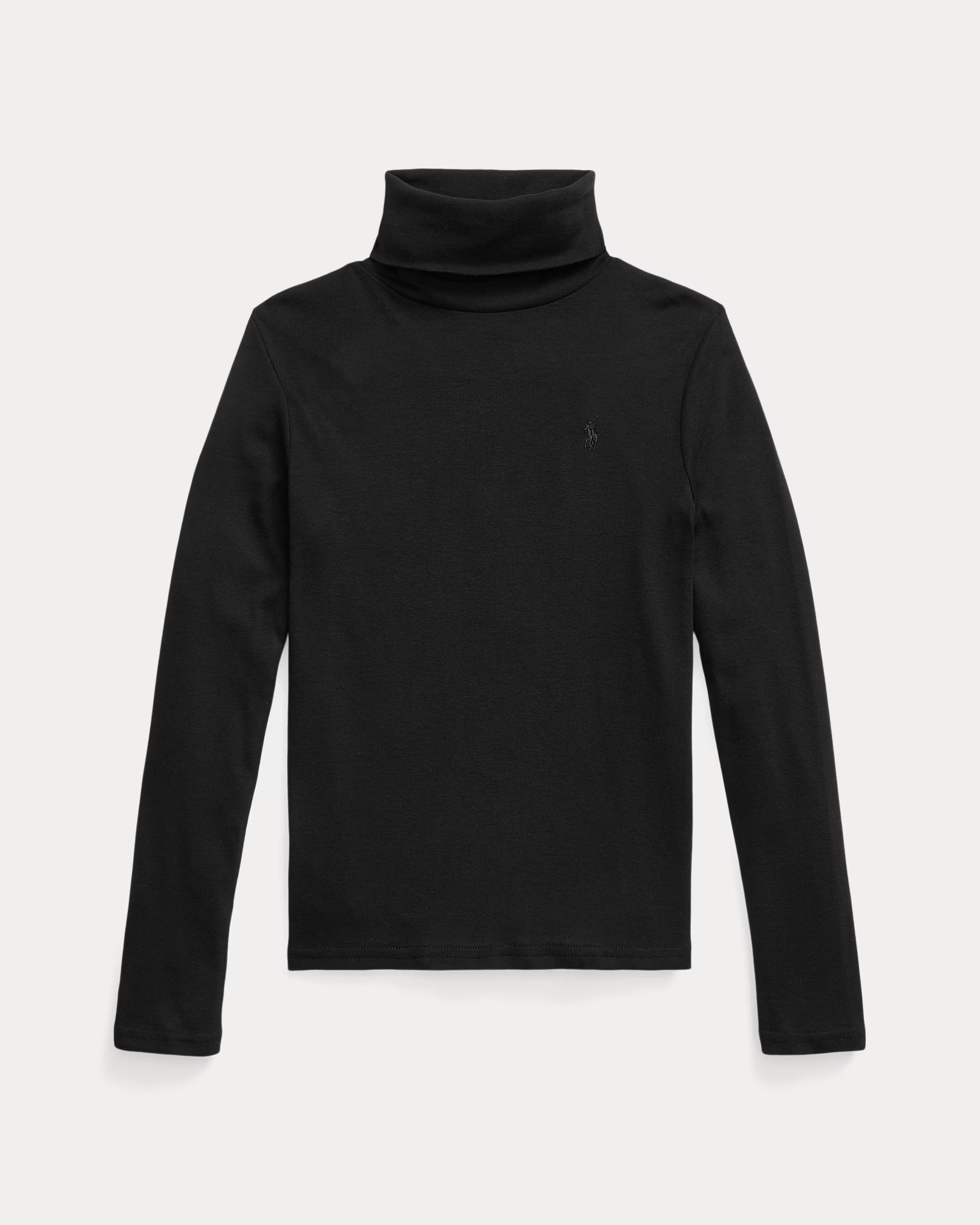 Ralph Lauren Girls Ribbed Cotton-Blend Turtleneck