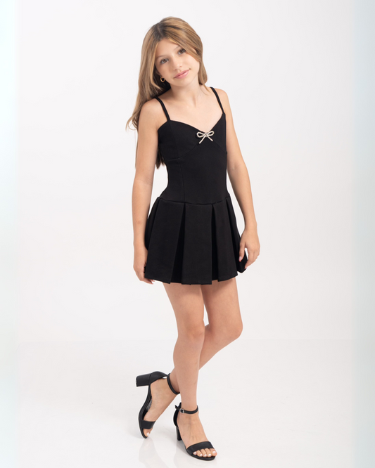 Cheryl Kids Samantha Bow Spaghetti Strap Party Dress _ 6139