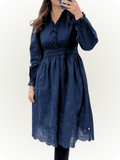 Scotch & Soda Navy Broderie Anglaise Star Dress - NorthGirls