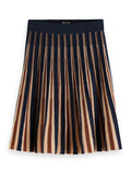 Scotch & Soda Navy Glitter Knit Pleated Midi Skirt _173829 - 6021 - NorthGirls