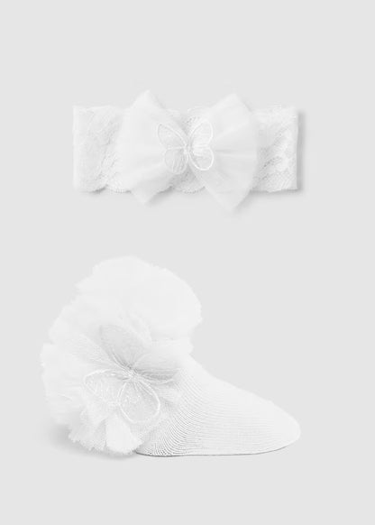 Mayoral Baby Newborn Sock w/ Headband Set_ 9710-93