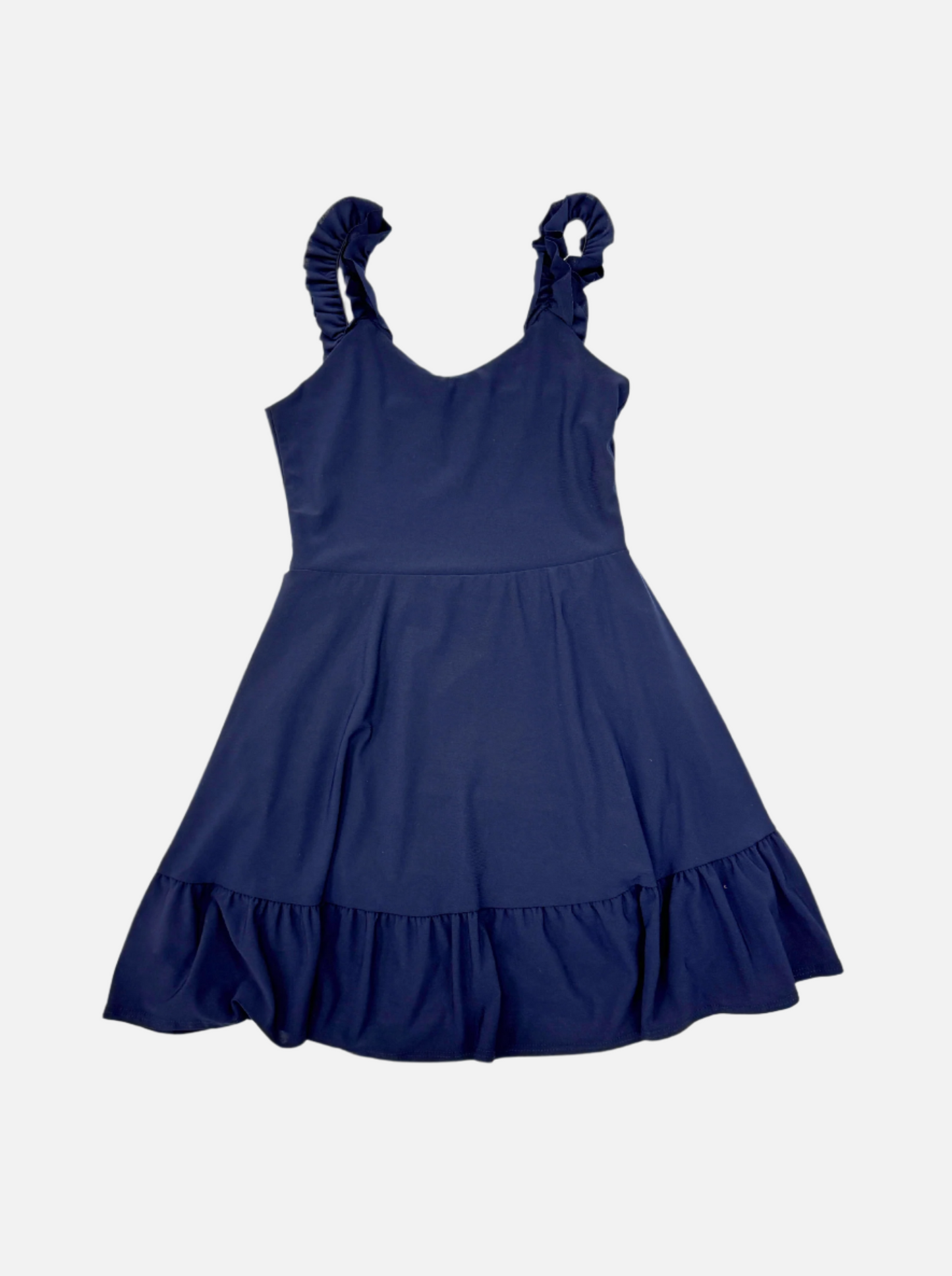 Cheryl Kids Navy Ruffle Skater Dress