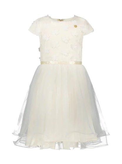 Le Chic Starlight Nylon Hem Dress Ivory_C312-5804-008