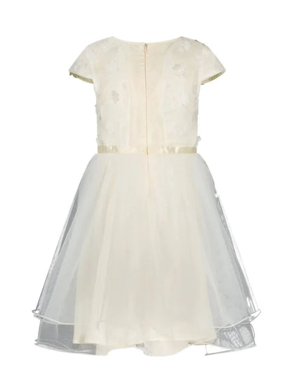 Le Chic Starlight Nylon Hem Dress Ivory_C312-5804-008