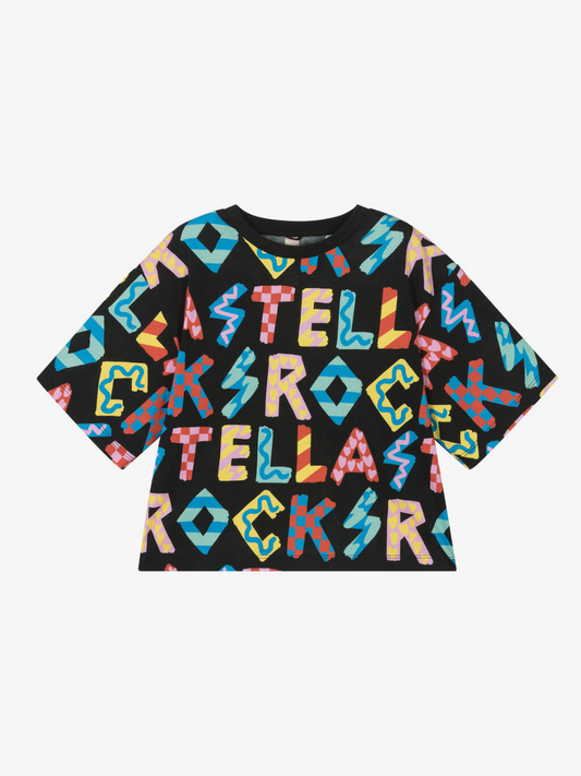 Stella McCartney Black Stella Rocks T-Shirt _TU8B71-Z1583-930MC