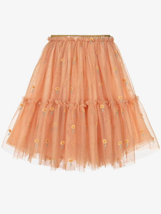 Stella McCartney Sunflowers Tulle Long Skirt_ TU7B04-L0199