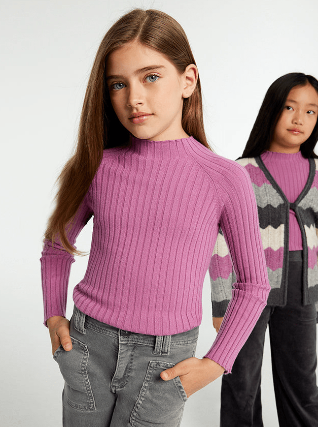 Teen Girl Knit Mockneck Sweater - NorthGirls