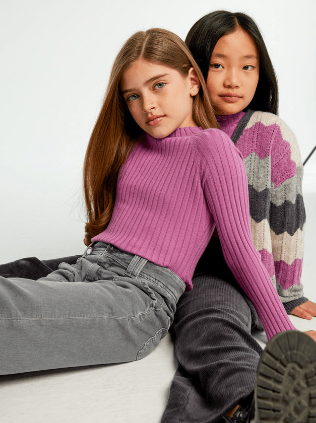 Teen Girl Knit Mockneck Sweater - NorthGirls