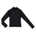 Teen Girl Ribbed Mockneck Long Sleeve Shirt - NorthGirls
