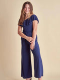 UDT Navy Flutter Sleeve Jumpsuit _K4031 - NV - NorthGirls