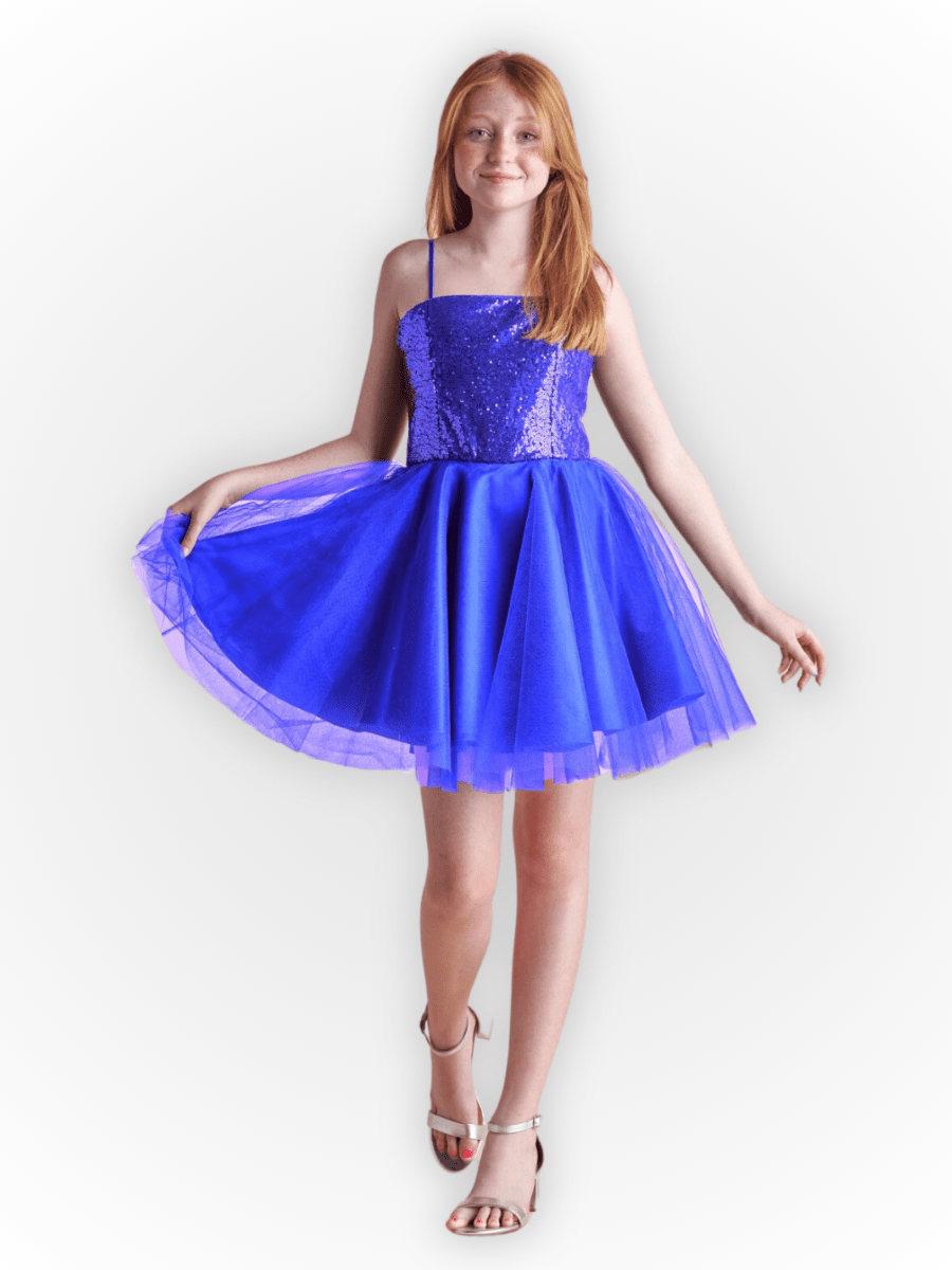 UDT Sequin & Tulle Party Dress w/Straps - NorthGirls