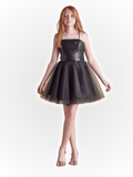 UDT Sequin & Tulle Party Dress w/Straps - NorthGirls