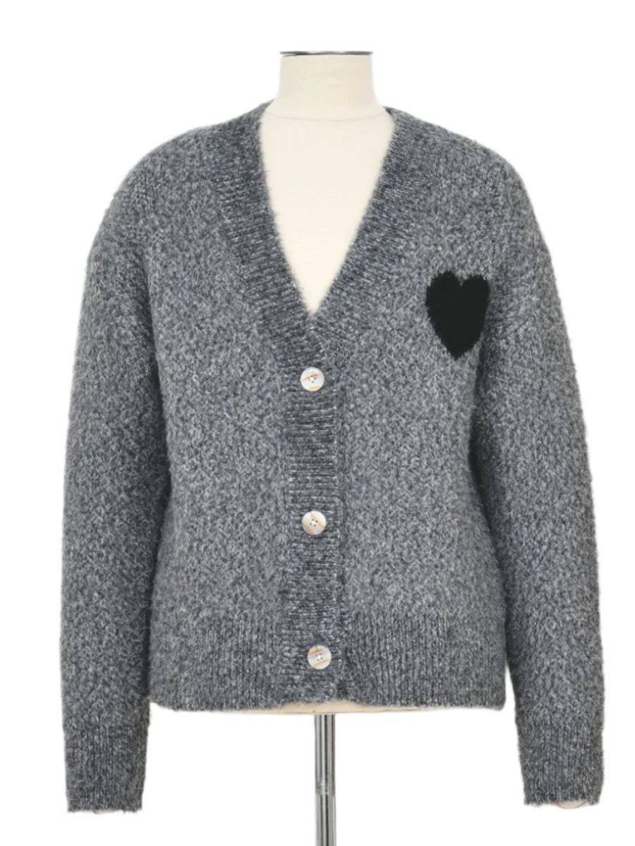 Girls Knit V-Neck Buttoned Cardigan