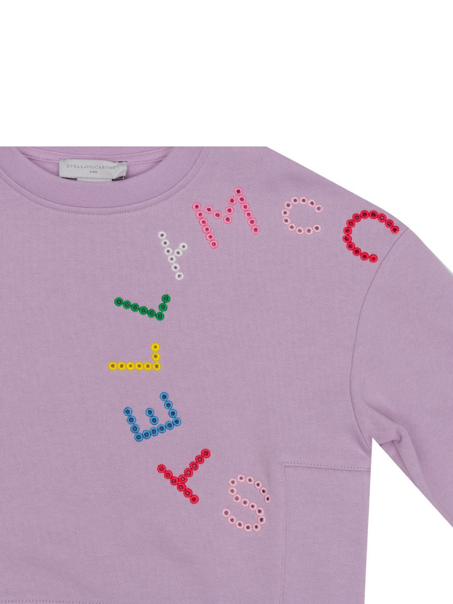 Girl Logo Dot Print Sweatshirt