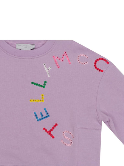 Girl Logo Dot Print Sweatshirt