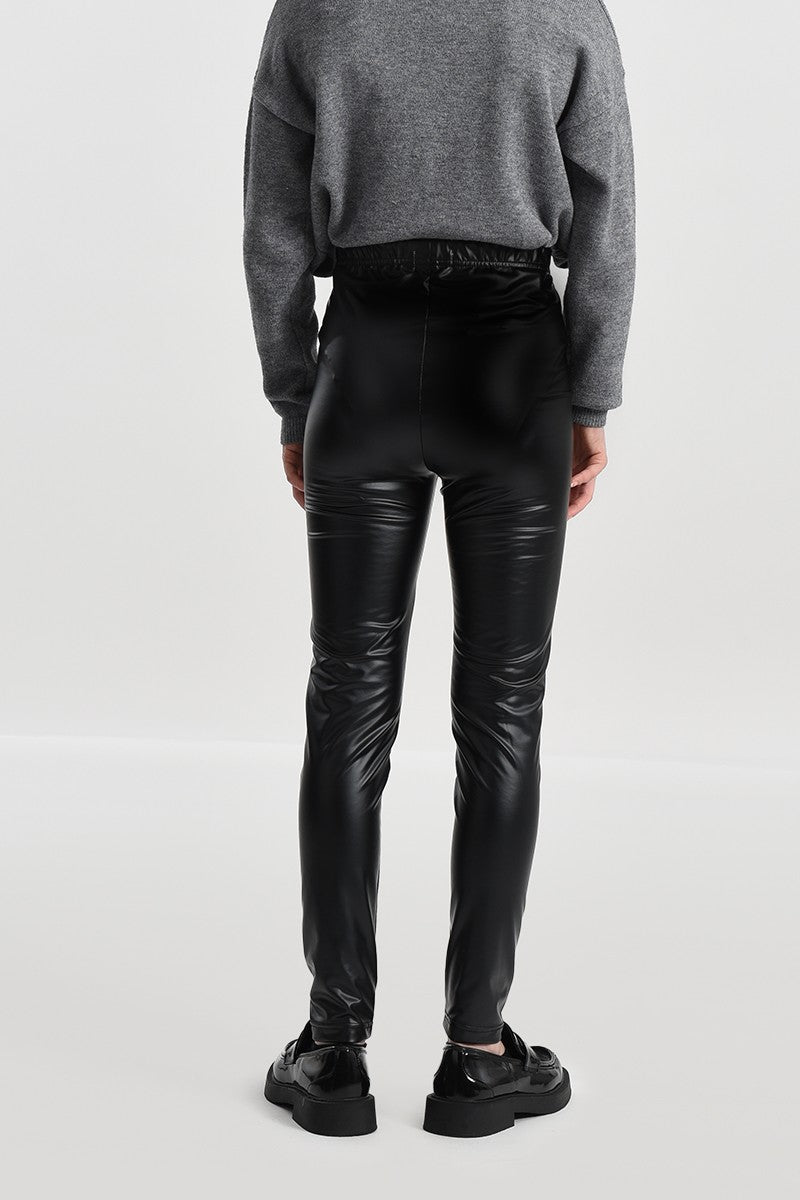 Mini Molly Vegan Leather Leggings _Black MME919BANH22-BLASHI