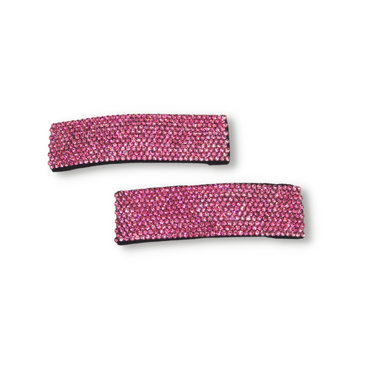 Bari Lynn Crystallized Clips _Hot Pink BLSS22-006