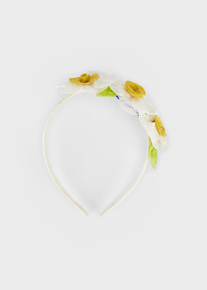 Mayoral Mini Flower Headband_ Lemon 10249-56