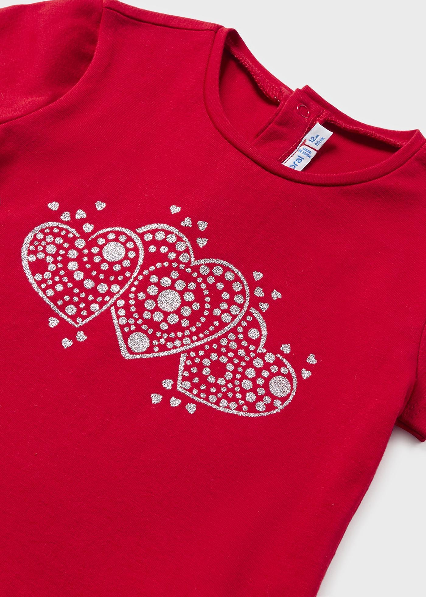 Mayoral Baby Classic T-Shirt w/Hearts _Red 105-048