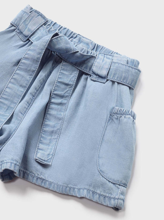 Mayoral Baby Soft Denim Shorts w/Belt _Blue 1274-27