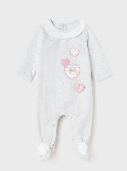 Mayoral Baby Footed Onesie _Grey 1738-022