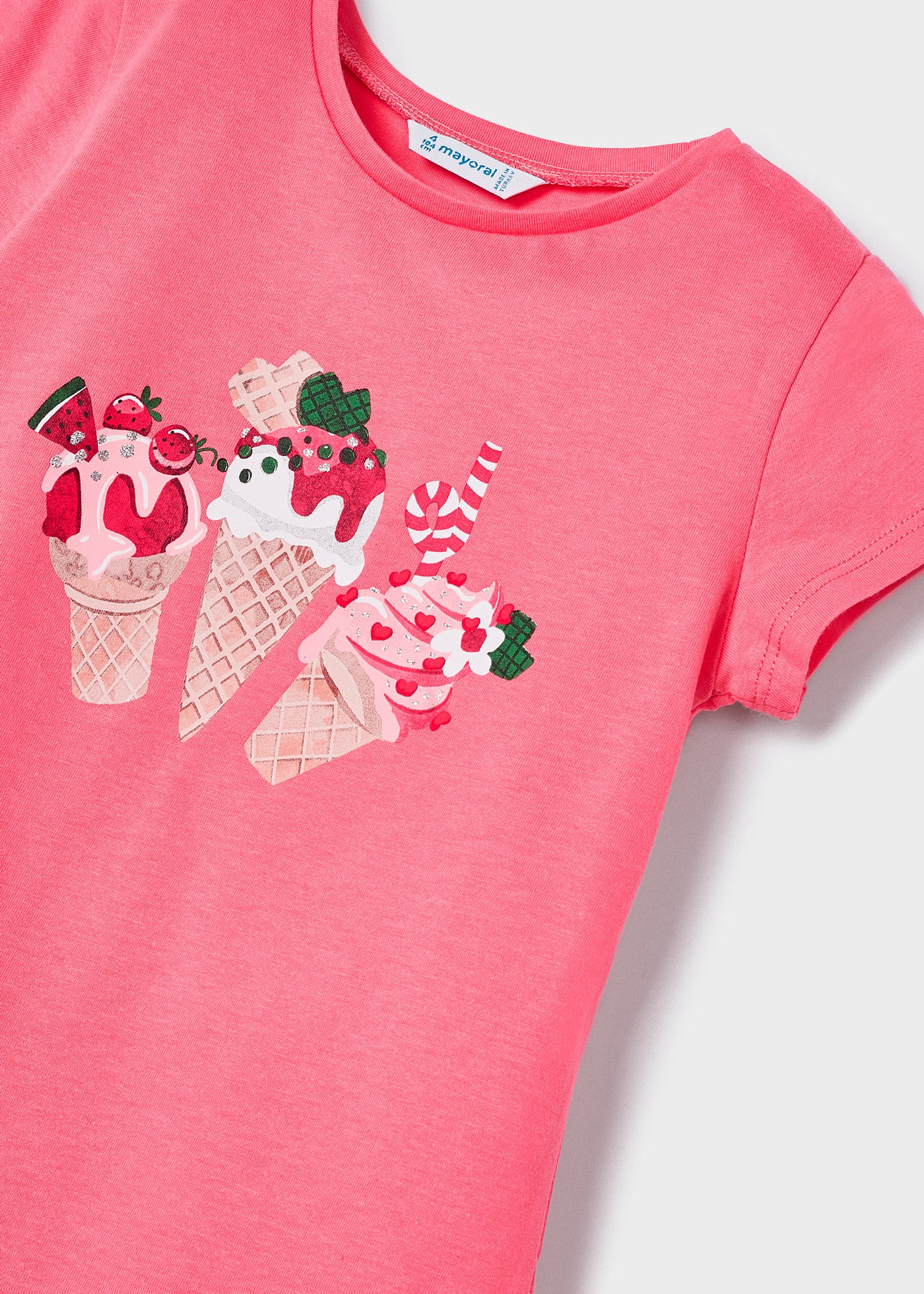 Mayoral Mini T-Shirt w/Ice Cream Graphic _Pink 3070-42