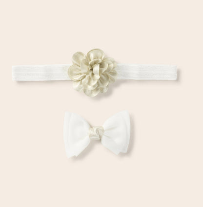 Mayoral Baby Headband & Clip _Cream 9612-023