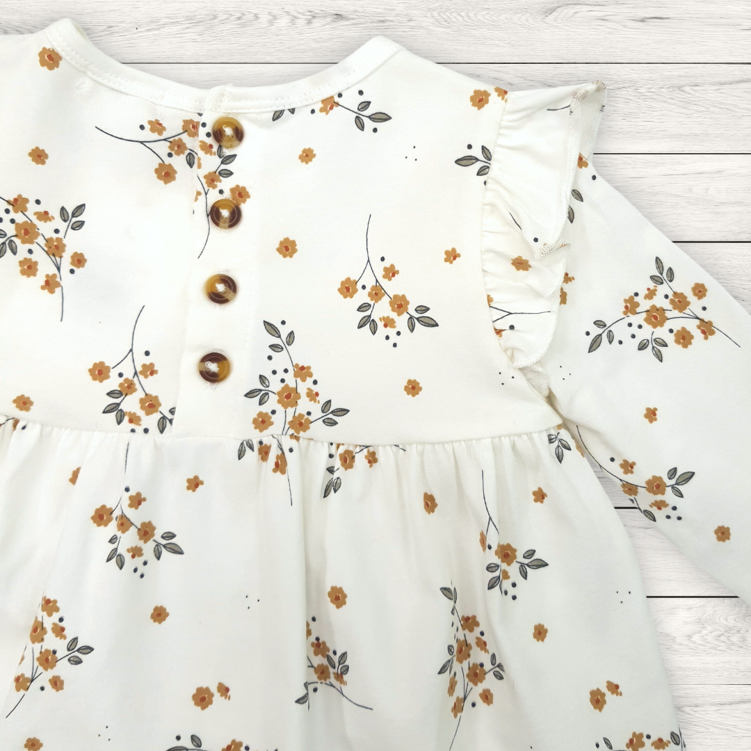 Petit Lem Baby Jersey Dress Set w/Floral Pattern _Off White 22FRG37529-101
