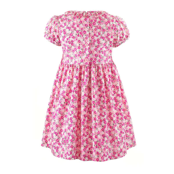 Rachel Riley Floral Smocked Dress _Pink 48GDR418PK01