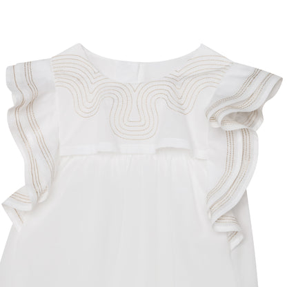 Chloe Short Sleeve Dress - Off White C12868-117