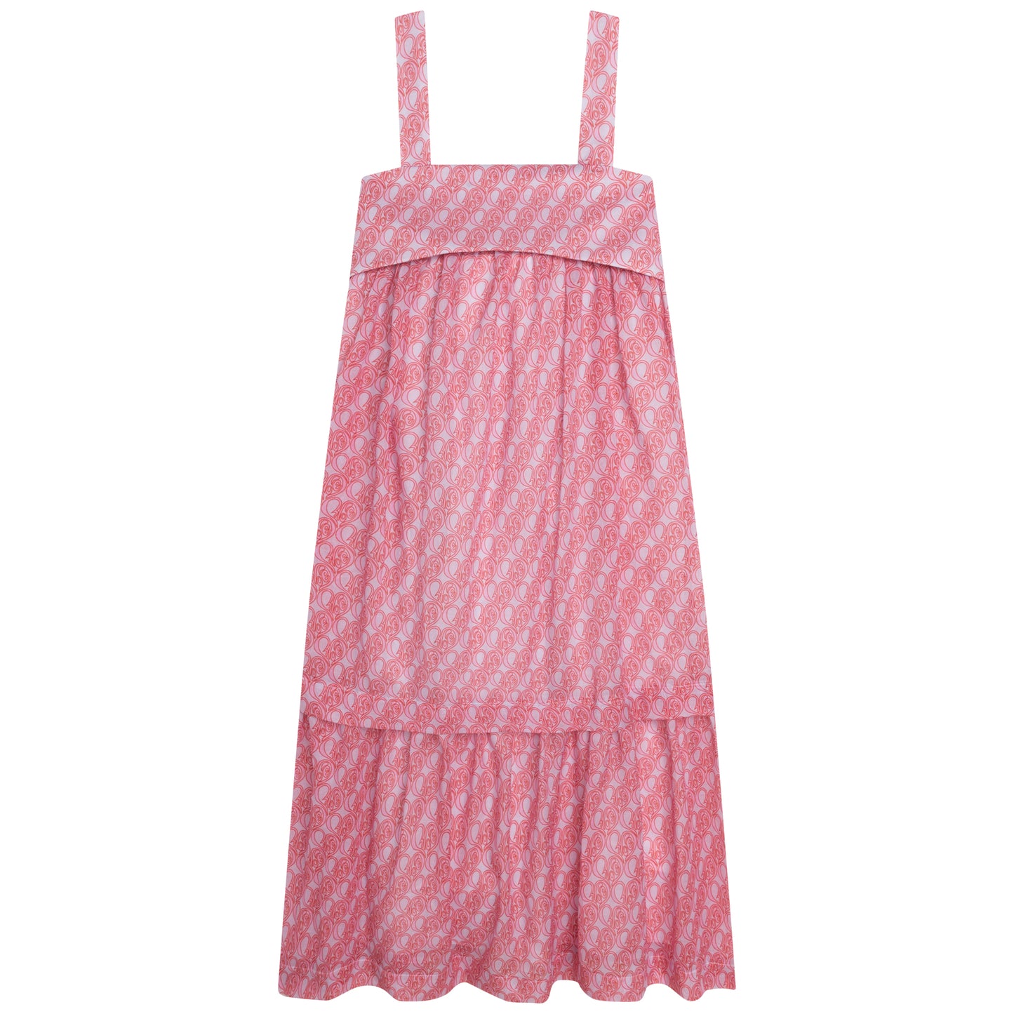 Chloe Shoulder Strap Dress With Back Bow- Red Pink C12882-X74