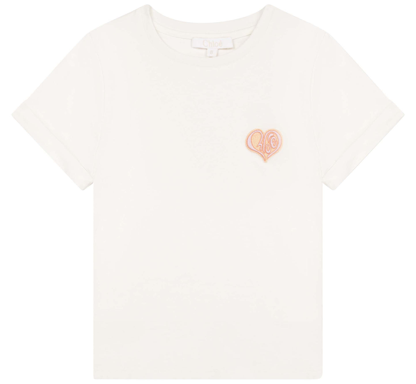 Chloe Small Logo T-Shirt - Off White C15D47-117