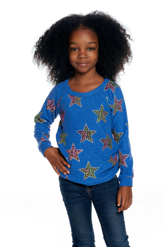 Chaser L/S Scribble Stars _Blue CHTW58-CHK2084-FLOAT-G