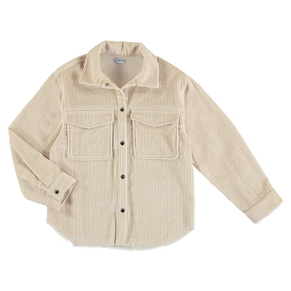 Mayoral Junior L/S Corduroy Overshirt _Cream 7174-14