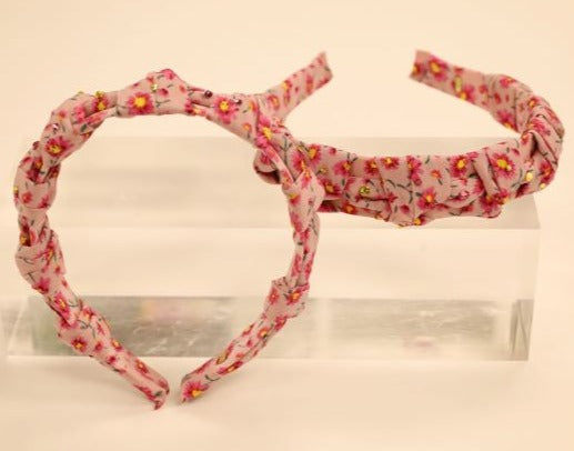 Bari Lynn Crystal Floral Headband _Pink BLSS22-014