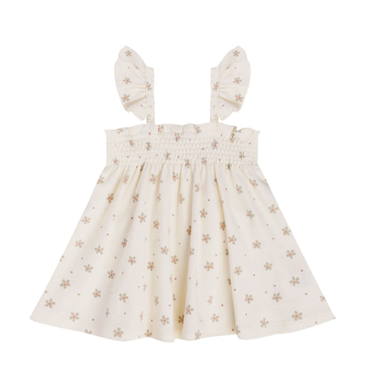 Quincy Mae Smocked Jersey Dress Set _Ivory QM312-1087