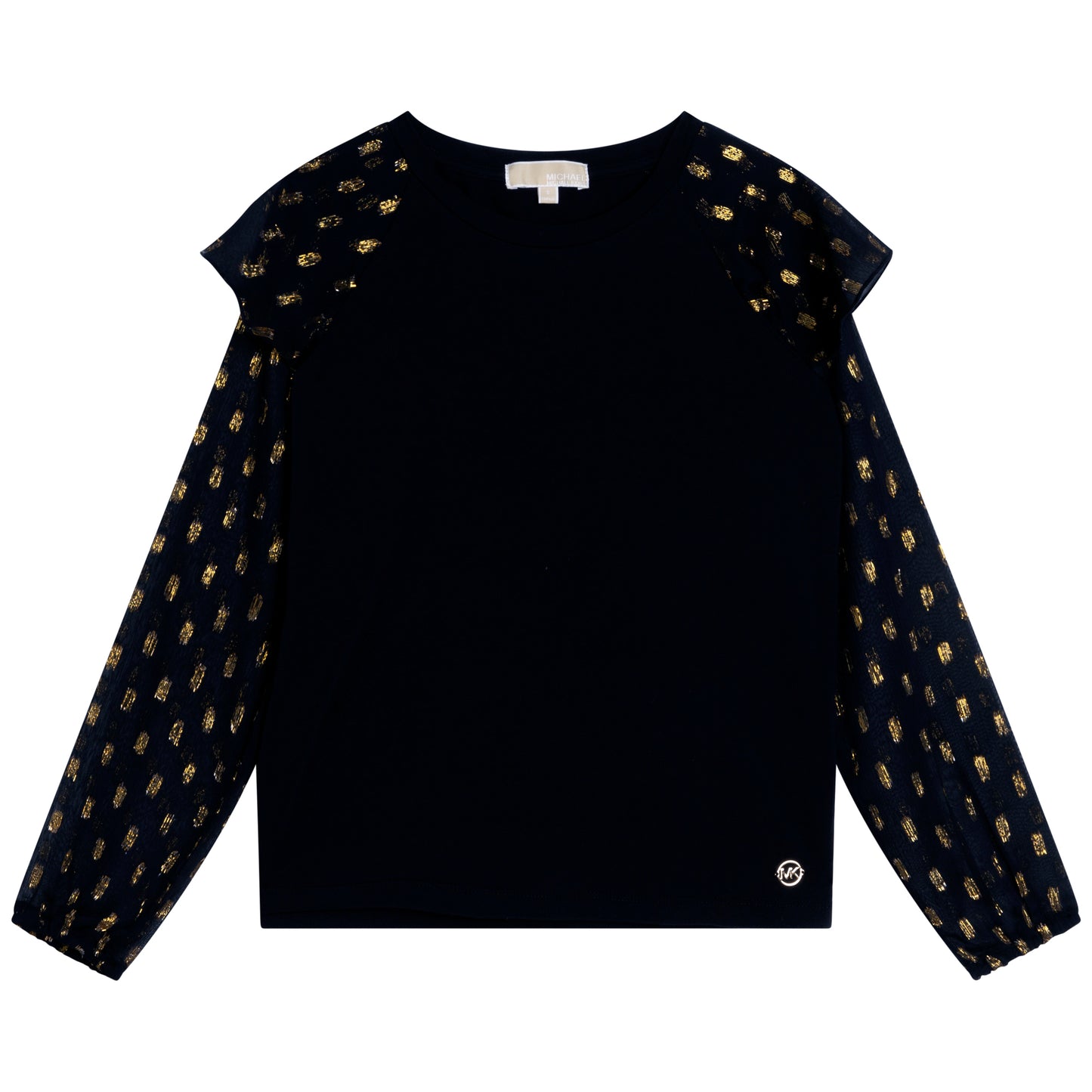 Michael Kors L/S Shirt w/Metallic Pattern _Black R15123-09B