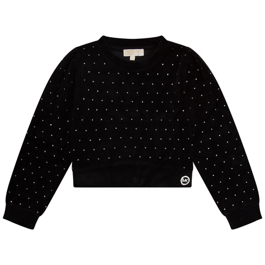 Michael Kors Velvet Studded Sweatshirt _Black R15141-09B