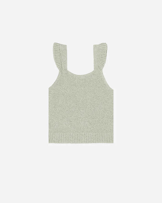 Rylee + Cru Spacedye Knit Tank Top _Green RC408-P977