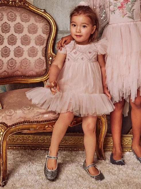 Pink tulle 2025 dress baby