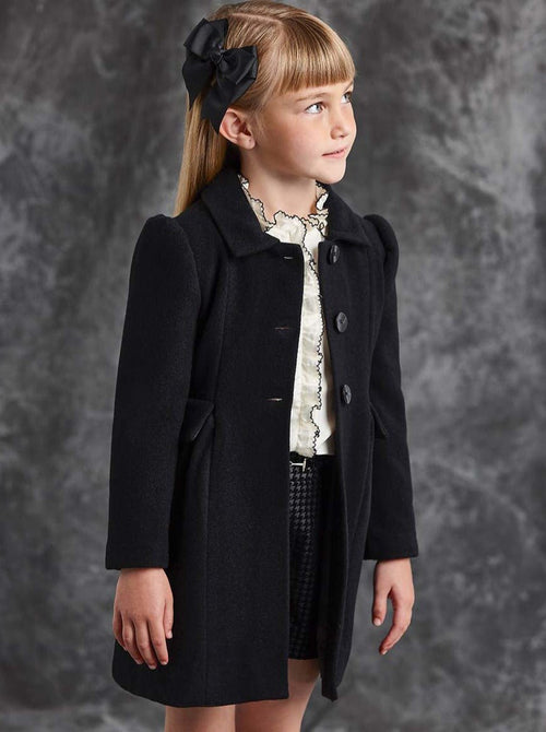 Abel & Lula Coat - Black Wool 5848 - 57 - NorthGirls
