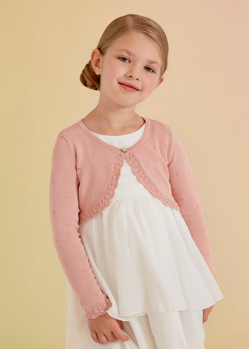 Abel & Lula Fancy Knit Bolero Cardigan _Pink 5351 - 032 - NorthGirls