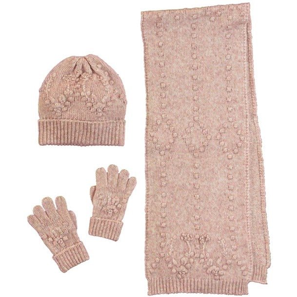 Abel & Lula Hat, Mittens & Scarf _Rose 5944 - 52 - NorthGirls