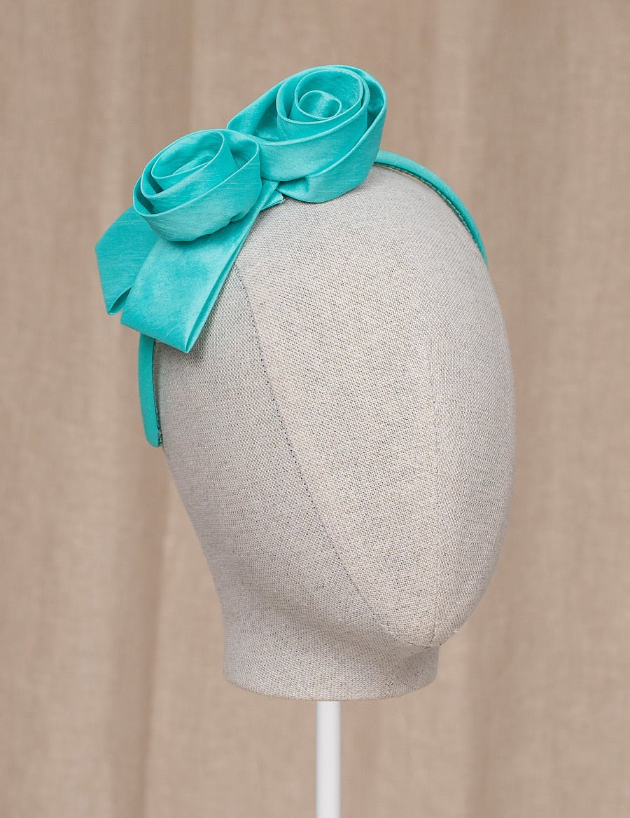 Abel & Lula Shantung Flower Headband _Turquoise 5413 - 007 - NorthGirls