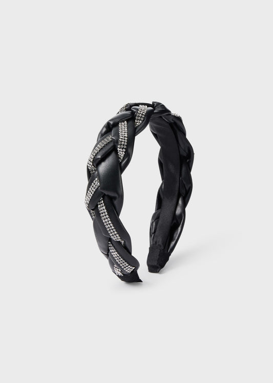 Mayoral Mini Braided Headband _Black 10486-011