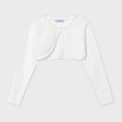 Mayoral Mini Basic Knit Bolero Cardigan _Off White 320-73