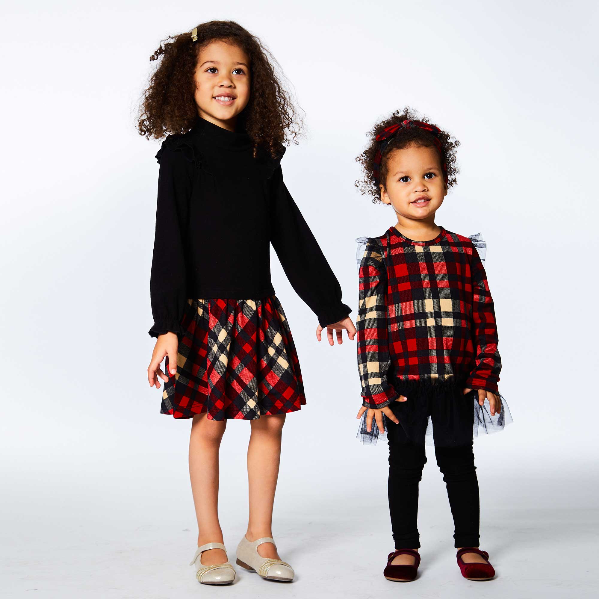 Deux Par Deux L/S Mock Neck Dress _Black E20NG91 - 999 - NorthGirls