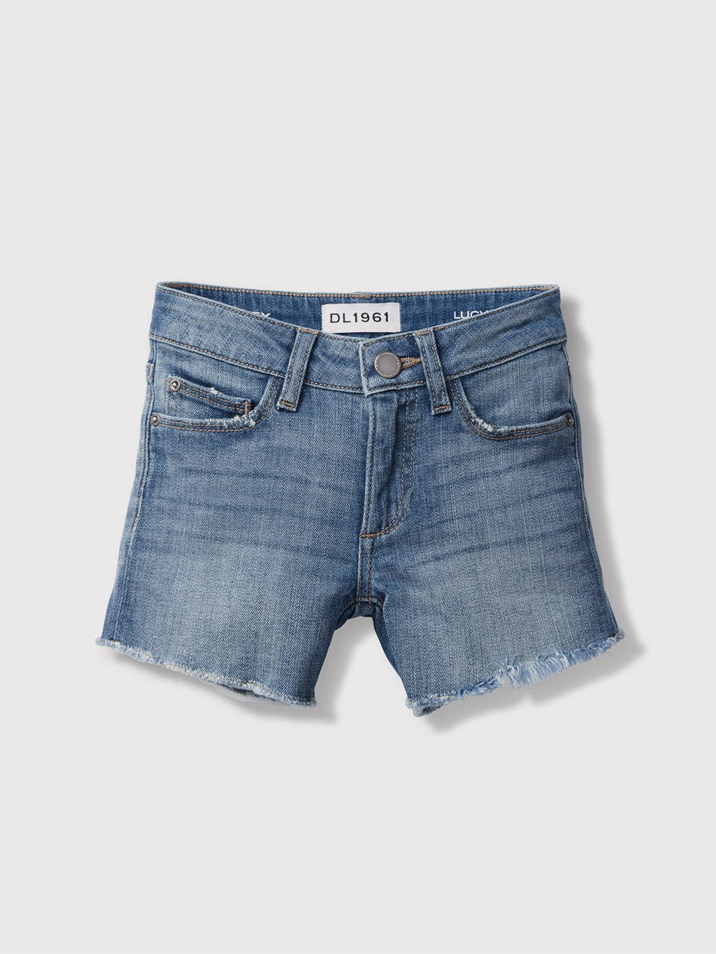 DL1961 Lucy Denim Shorts w/Raw Hem _Blue 6207 - NorthGirls